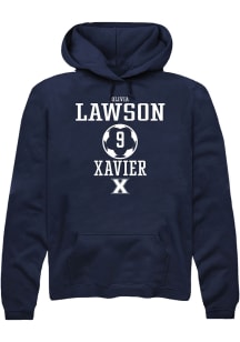 Olivia Lawson  Rally Xavier Musketeers Mens Navy Blue NIL Sport Icon Long Sleeve Hoodie