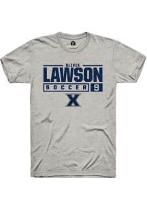 Olivia Lawson  Xavier Musketeers Ash Rally NIL Stacked Box Short Sleeve T Shirt