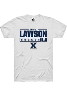 Olivia Lawson  Xavier Musketeers White Rally NIL Stacked Box Short Sleeve T Shirt