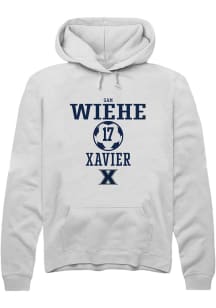 Sam Wiehe  Rally Xavier Musketeers Mens White NIL Sport Icon Long Sleeve Hoodie