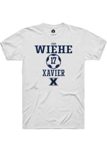 Sam Wiehe  Xavier Musketeers White Rally NIL Sport Icon Short Sleeve T Shirt