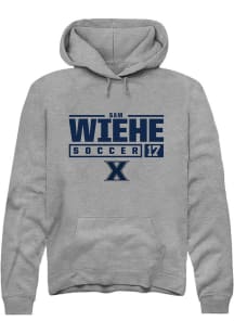 Sam Wiehe  Rally Xavier Musketeers Mens Graphite NIL Stacked Box Long Sleeve Hoodie