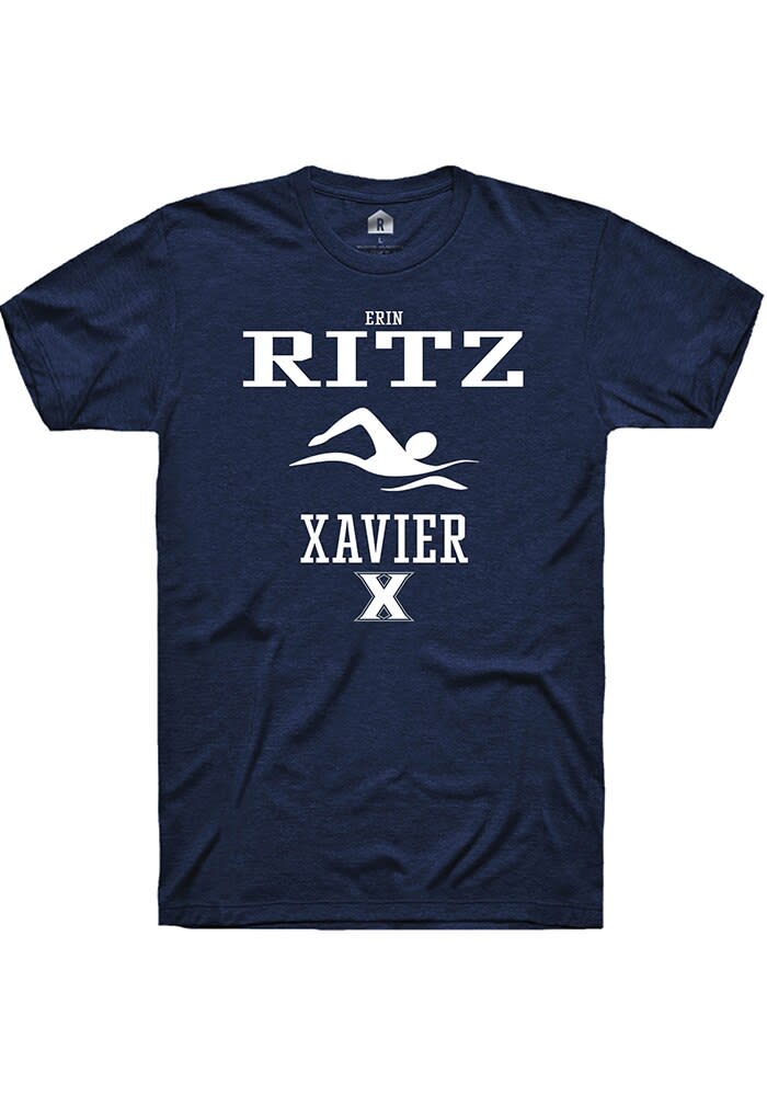 Erin Ritz Xavier Musketeers Rally NAVY NIL Sport Icon Short Sleeve T ...