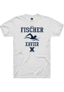 Kali Fischer  Xavier Musketeers White Rally NIL Sport Icon Short Sleeve T Shirt