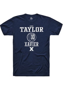 Anna Taylor  Xavier Musketeers Navy Blue Rally NIL Sport Icon Short Sleeve T Shirt