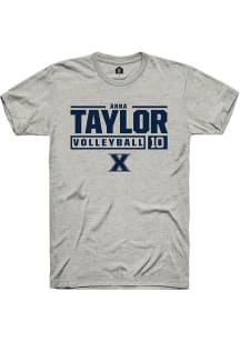 Anna Taylor  Xavier Musketeers Ash Rally NIL Stacked Box Short Sleeve T Shirt