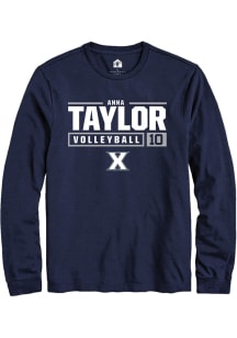 Anna Taylor  Xavier Musketeers Navy Blue Rally NIL Stacked Box Long Sleeve T Shirt