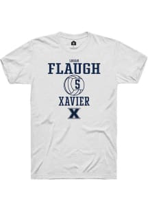 Logan Flaugh  Xavier Musketeers White Rally NIL Sport Icon Short Sleeve T Shirt