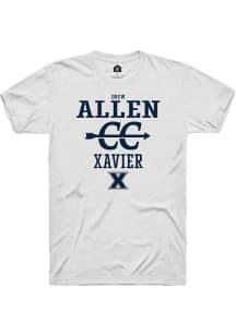 Drew Allen  Xavier Musketeers White Rally NIL Sport Icon Short Sleeve T Shirt