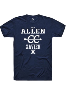 Drew Allen  Xavier Musketeers Navy Blue Rally NIL Sport Icon Short Sleeve T Shirt