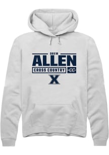 Drew Allen  Rally Xavier Musketeers Mens White NIL Stacked Box Long Sleeve Hoodie