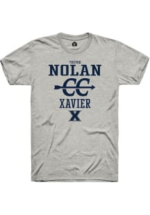 Trevor Nolan  Xavier Musketeers Ash Rally NIL Sport Icon Short Sleeve T Shirt