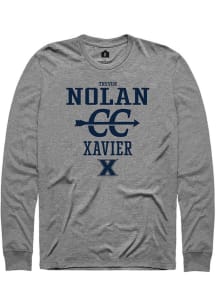 Trevor Nolan  Xavier Musketeers Graphite Rally NIL Sport Icon Design Long Sleeve T Shirt