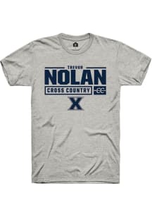 Trevor Nolan  Xavier Musketeers Ash Rally NIL Stacked Box Short Sleeve T Shirt