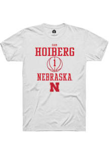 Samuel Hoiberg White Nebraska Cornhuskers NIL Sport Icon Short Sleeve T Shirt
