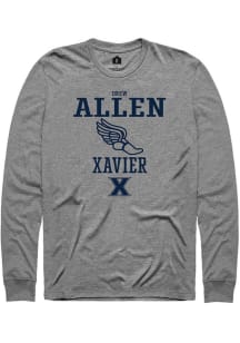 Drew Allen  Xavier Musketeers Graphite Rally NIL Sport Icon Long Sleeve T Shirt