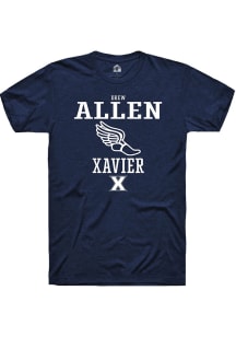 Drew Allen  Xavier Musketeers Navy Blue Rally NIL Sport Icon Short Sleeve T Shirt