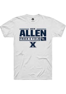 Drew Allen  Xavier Musketeers White Rally NIL Stacked Box Short Sleeve T Shirt