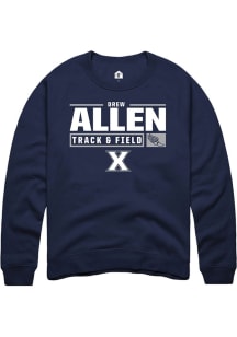 Drew Allen  Rally Xavier Musketeers Mens Navy Blue NIL Stacked Box Track Long Sleeve Crew Sweats..