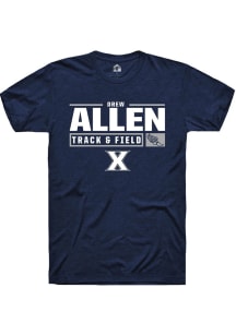 Drew Allen  Xavier Musketeers Navy Blue Rally NIL Stacked Box Short Sleeve T Shirt
