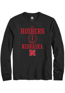 Samuel Hoiberg Rally Mens Black Nebraska Cornhuskers NIL Sport Icon Tee