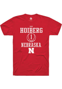 Samuel Hoiberg Red Nebraska Cornhuskers NIL Sport Icon Short Sleeve T Shirt