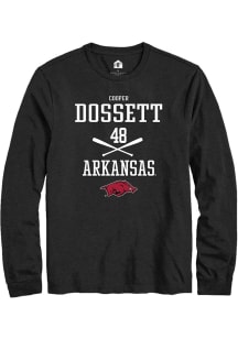 Cooper Dossett  Arkansas Razorbacks Black Rally NIL Sport Icon Long Sleeve T Shirt