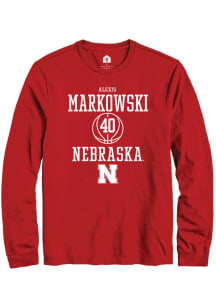 Alexis Markowski  Nebraska Cornhuskers Red Rally NIL Sport Icon Long Sleeve T Shirt