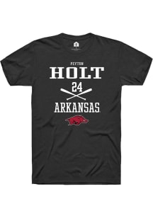 Peyton Holt  Arkansas Razorbacks Black Rally NIL Sport Icon Short Sleeve T Shirt