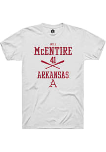 Will McEntire  Arkansas Razorbacks White Rally NIL Sport Icon Short Sleeve T Shirt