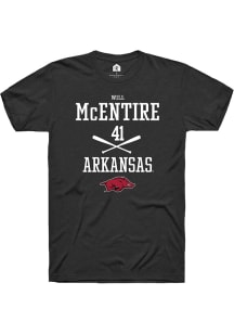 Will McEntire  Arkansas Razorbacks Black Rally NIL Sport Icon Short Sleeve T Shirt