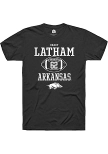 Brady Latham  Arkansas Razorbacks Black Rally NIL Sport Icon Short Sleeve T Shirt