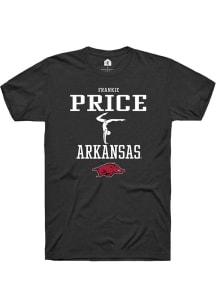 Frankie Price  Arkansas Razorbacks Black Rally NIL Sport Icon Short Sleeve T Shirt