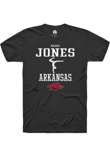 Maddie Jones  Arkansas Razorbacks Black Rally NIL Sport Icon Short Sleeve T Shirt