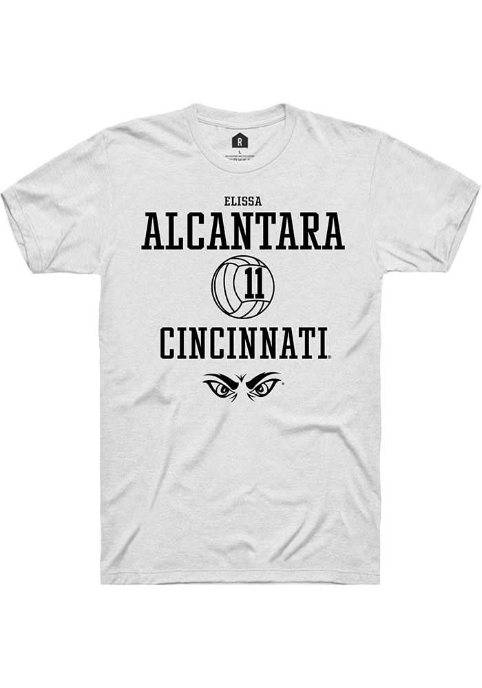 Elissa Alcantara Cincinnati Bearcats White Rally NIL Sport Icon Short Sleeve T Shirt