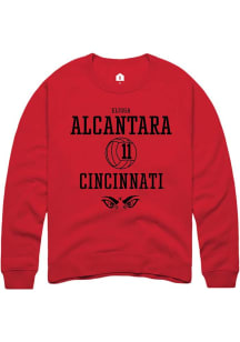 Elissa Alcantara  Rally Cincinnati Bearcats Mens Red NIL Sport Icon Long Sleeve Crew Sweatshirt