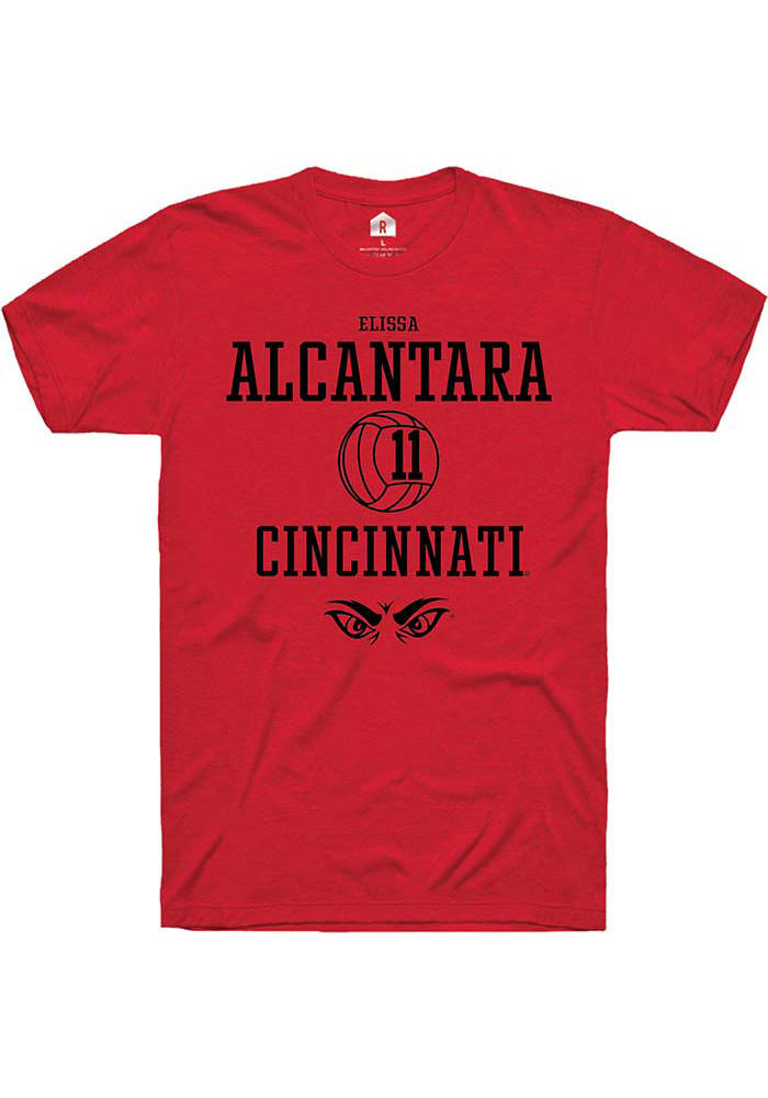 Elissa Alcantara Cincinnati Bearcats Red Rally NIL Sport Icon Short Sleeve T Shirt