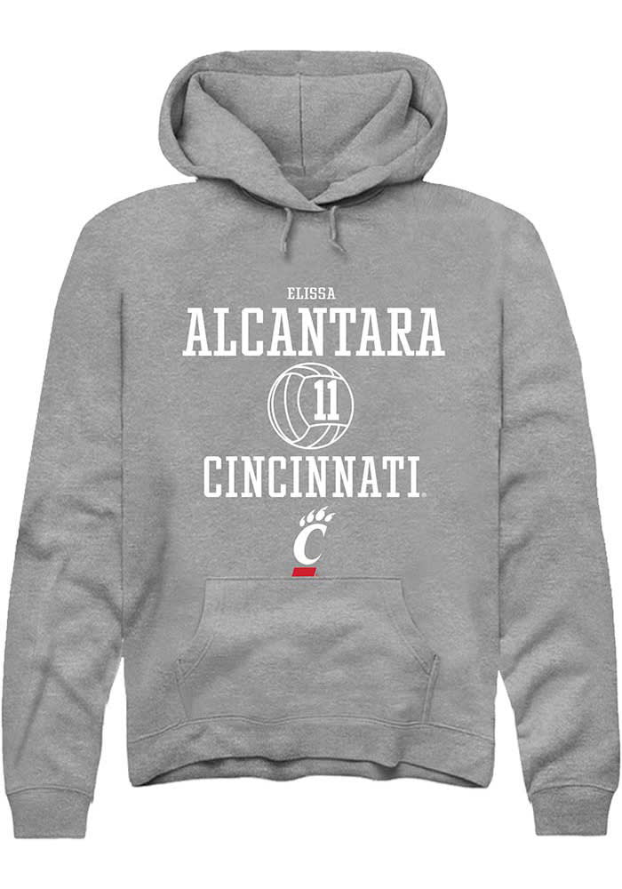 Elissa Alcantara Rally Cincinnati Bearcats Mens Grey NIL Sport Icon Long Sleeve Hoodie