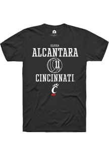 Elissa Alcantara  Cincinnati Bearcats Black Rally NIL Sport Icon Short Sleeve T Shirt