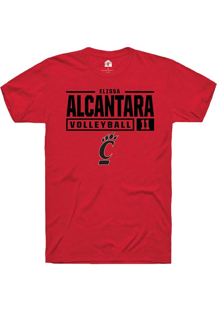 Elissa Alcantara Cincinnati Bearcats Rally NIL Stacked Box Short Sleeve T Shirt