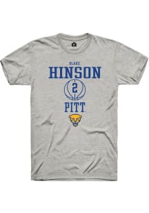 Blake Hinson  Pitt Panthers Ash Rally NIL Sport Icon Short Sleeve T Shirt