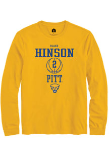 Blake Hinson  Pitt Panthers Gold Rally NIL Sport Icon Long Sleeve T Shirt