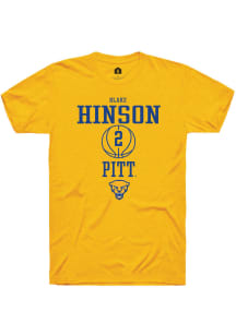 Blake Hinson  Pitt Panthers Gold Rally NIL Sport Icon Short Sleeve T Shirt
