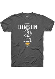Blake Hinson  Pitt Panthers Dark Grey Rally NIL Sport Icon Short Sleeve T Shirt