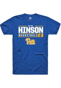 Blake Hinson  Pitt Panthers Blue Rally NIL Stacked Box Short Sleeve T Shirt