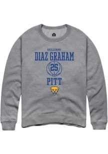 Guillermo Diaz Graham Rally Mens Graphite Pitt Panthers NIL Sport Icon Crew Sweatshirt