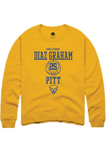 Guillermo Diaz Graham Rally Mens Gold Pitt Panthers NIL Sport Icon Crew Sweatshirt