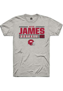 Kaleb  James  Arkansas Razorbacks Ash Rally NIL Stacked Box Short Sleeve T Shirt