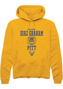 Guillermo Diaz Graham Rally Mens Gold Pitt Panthers NIL Sport Icon Hooded Sweatshirt