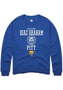 Guillermo Diaz Graham Rally Mens Blue Pitt Panthers NIL Sport Icon Crew Sweatshirt